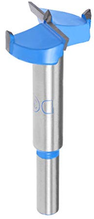 sourcing map Brocas Forstner para Madera, Diámetro 32mm, Madera Hole Saw Taladro para Herramientas de Madera, Acero al Tungsteno Titanium Recubierto, Corte Agujero en Carpintería, Azul y Gris