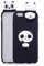 DasKAn Karikatur 3D Panda Silikon Hülle für iPhone 6/6S, Lustig Süße Tiere Muster Ultra Dünn Schlank Matt Weich Gummi Rückseite Handyhülle Stoßfest Kratzfest Flexibel Schutzhülle,Schwarz#2