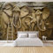Holzschnitzerei Tapete Wandbild Thai Sofa Tapete Thai Dekoration 3D dreidimensionale Relief Elefant Tapete Tapete Wandtuch fototapete 3d effekt tapete tapeten wald vintage-150cm×105cm
