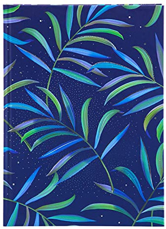 goldbuch Notizbuch DIN A5 Tropical Blue im Turnowsky Design, Kladde mit 200 Seiten, Papier 100g/m² blanko, Kunstdruckpapier Einband mit Silberprägung und Lesezeichen, ca. 15 x 22 cm