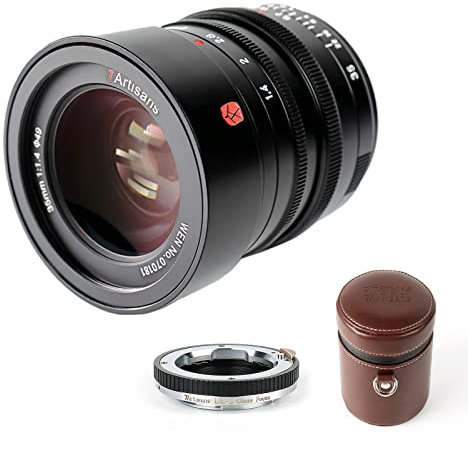 7artisans M35 mm f1.4 Full Frame Leica M-Mount Objektiv für Leica M4 M5 M6 M7 Leica SL, TL, CL-Serie spiegellose Kameras Geschenk für Nahfokus-Adapter (LM-E)