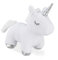 Relaxdays Unicorn Door Stop, Fabric with Sand Filling, Soft & Heavy, Decorative Doorstopper, Indoors, 25 cm Tall, White