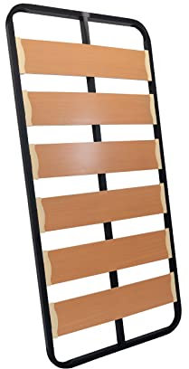MUEBLIX.COM | Somier Lama Ancha para Cama 90 x 190 cm | Somier Sin Patas | Láminas Madera de Chopo de 17 cm y Estructura de Tubos de Acero | Útil para Camas Nido o Camas Individuales