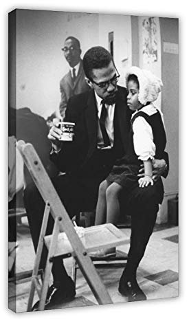 HUANGCHOU Figurposter Malcolm X 3 Leinwand Poster Wandkunst Dekor Druck Bild Gemälde für Wohnzimmer Schlafzimmer Dekoration 30 x 45 cm Rahmen: