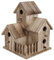 Casita para pájaros de madera, pequeña caja de nido de pájaros colgante, jardín al aire libre, casa de pájaros, suministros para mascotas, decoración, jardín ideal para decoración de patio, nido de pá
