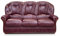 Vente-unique-Ledersofa 3-Sitzer - Büffelleder - Weinrot - Daphne