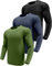 3 Pack Long Sleeve Shirts for Men, Quick Dry Moisture Wicking Shirts, Mens Long Sleeve Tee Shirts Workout Athletic Tee Shirts Black/Navy/Green-3P04-L