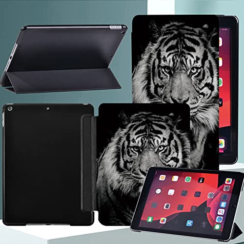 Case For iPad 9/8/7 (10.2-Inch, 2021/2020/2019 Model, 9th/8th/7th Gen) Leather Multi-Function Stand Case Cover With Auto Sleep Wake For iPad Air 3rd gen 10.5 (2019), iPad Pro 10.5 (2017) (Tiger)