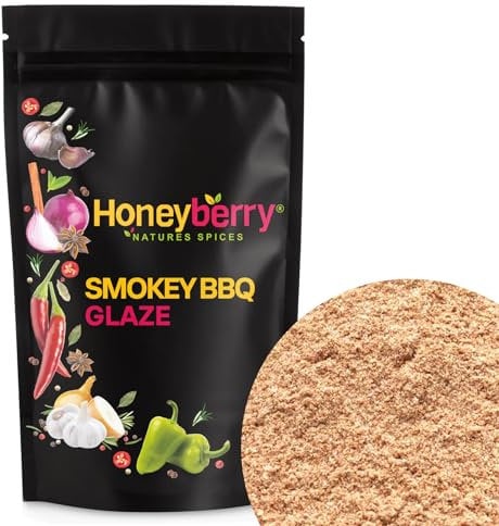 Smokey BBQ Glaze 100g - BBQ Rubs and Seasoning for Meat Chicken Beef Pork Lamb Fish Burger Sausage Cheese Vegetable Tofu - All Purpose Dried Spices Powder Blend - Mixed Barbecue Rub Grill Marinade