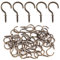 GODLOVEM 40 Pieces Antique Brass Metal Screw-in Ceiling Hooks Cup Hooks, 1.46 Inch, Bronze