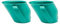 Doidy Cup Free Flow Toddler Cup | Trainer Sippy Cup (No Valve or Spout) | 3+ Months | Open Beaker with Handles for Easy Drinking | BPA-Free | 200 ml (7oz) | Pack of 2 | Green