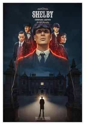EYEZER Peaky Blinders Poster, Leinwand, Poster, Wandkunst, Dekor, Bild, Gemälde für Wohnzimmer, Schlafzimmer, Dekoration, ungerahmt, 30 x 45 cm
