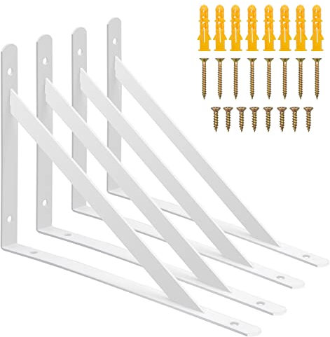 Regalträger, Wandwinkel aus Edelstahl, 250 x 160 mm Regalträger,90-Grad-Regalwinkel,robuste Regalträger für Holzregale,solide Wandmontage, Bücherregal