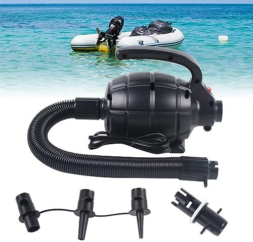 High Power Electric Air Pump 600w High-Pressure Rubber Boat Inflation Pump 2 In 1 Quick-Fill Inflator Deflator With 4 Sizes Nozzle Air Compressor For Air Bed Mattress Paddling Pool