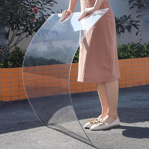 SANJIAOJIA Plaque Acrylique Transparente Feuille de Plastique en Polycarbonate,Panneau pour Toiture,Incassables Résistants Anti UV,pour Serre Jardin Toit Cabane Abri,Personnalisable (0.6x3m)
