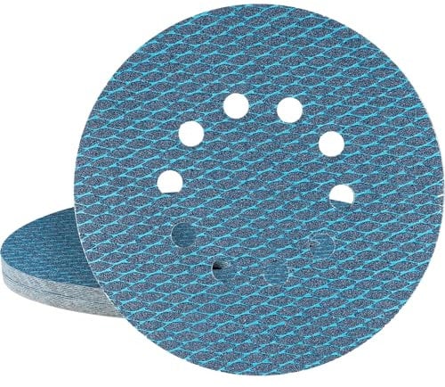 STEBRUAM 20 Stück Schleifpapier 225mm Klett mit Körnung P40 Schleifscheiben 225mm Klett 10 Loch Diamant Form Schleifpads für Trockenbauschleifer Exzenterschleifer Schleifgiraffe