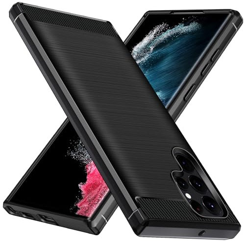 iVoler Cover per Samsung Galaxy S22 Ultra 5G, [Protezione Antiurto di Grado Militare] Custodia Sottile Morbida in Silicone TPU Anti-Impronte Anti-Graffio Protettiva Case, Nero