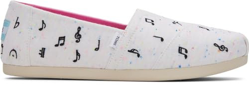TOMS Alpargata para mujer con gráficos sin cordones casuales - gris, Neo Spckld Emb Musc, 35.5 EU