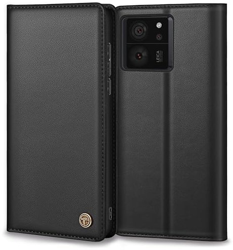 Handyhülle für Xiaomi 13T/13T Pro Hülle, Premium Lederhülle Schutzhülle Tasche für Xiaomi 13T Hülle Wallet Kartenfach Standfunktion Klappbar Flip Case für Xiaomi 13T Pro Hülle, Schwarz