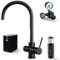 HappyFilter FizzRed Wassersprudler Wasserkocher | gekühlt | gesprudelt | kochend| 5in1 Black Wasserhahn | Kalkfilter | Wasserspender | Büro | Küche | Festwasseranschluss | 2kg CO2 Adapter