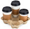 G4GADGET Sustainable 4 Cup Tray Holders - Pack of 90 Disposable Cup Holders for Hot and Cold Drinks