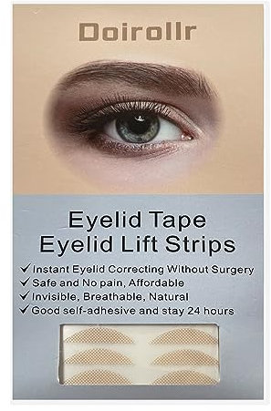 Doirollr Eyelid Tapes, 280pcs 5MM size Self-adhesive, easy to apply make-up after eye charm on. Breathable, waterproof, naturally 48h stay, for all skin colours, great make up tool