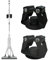 FYWZ Mop Holder Magnetic, Magnetic Broom Holder for Fridge - Heavy Duty Magnetic Broom Holder Black Steel Magnetic Tool Mount for Home, Kitchen, Laundry, Garage, Workshop - 2 Pack/Black+Grey