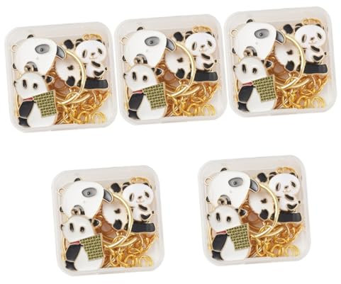 TEHAUX Panda Schlüsselanhänger Charms Niedlicher Schlüsselbund Schmuck Für Diy Projekte Bastelbedarf Für Armbänder Und Dekoration Teiliges