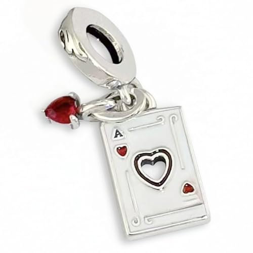 TCZNAF Rotes Herz A Charms Kompatibilität für Die Meisten Armband Bead Charm für Damen Halloween