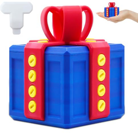 DOWNDRIFT Nervige Geschenkbox,3D Annoying Gift BoxNeuartige Geschenkverpackungsbox Gag Geschenkbox mit Schrauben Really Annoying Gift Box für Geburtstag Feiertag Valentinstag