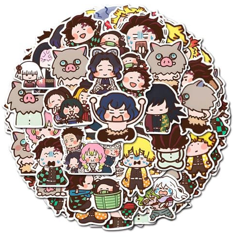 Kimetsus No Aufkleber, 80 Pcs Ghost Killing Nezuko Shinobu Niedlich Figur Vinyl Wasserdichte Stickers Für Party, Wasserflasche Scrapbook Laptop Skateboard Computer Für Teens Studenten