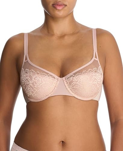 Natori Damen Graceful Full Fit Balconette Contour Underwire BH mit voller Abdeckung, Rose Beige/Lt Ivory, 85DD