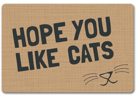 Fußmatte Hope you like cats mit Katzengesicht - Türmatte Kater Haustier