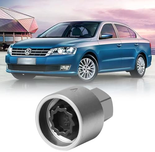 LALAGO 525 Boulon de Vis Antivol de Pneu de Voiture, Écrou de Roue de Verrouillage de Roue de Voiture, Outil de Retrait de Vis Antivol de Moyeu, Compatible avec VW
