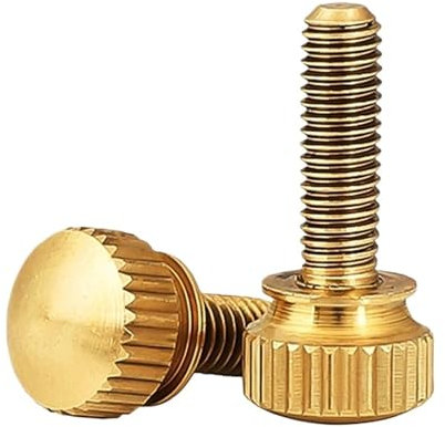 DLNTXFDG Brass Thumb Screw Double Layer With Step Head Knurled Hand Screw M3 M4 M5 M6 M8 M10(45mm,M6 (2Pcs))
