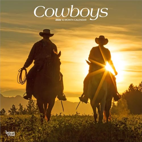 Cowboys – Cowboy 2026 – 16-Monatskalender: Original BrownTrout-Kalender [Mehrsprachig] [Kalender] (Wall-Kalender)