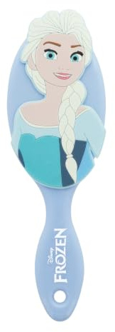 Disney Die Eiskönigin Entwirrbürste – Flexible Anti-Knoten-Borsten – Sanftes Entwirren für Kinder – Kompakt – Offizielles Disney-Produkt