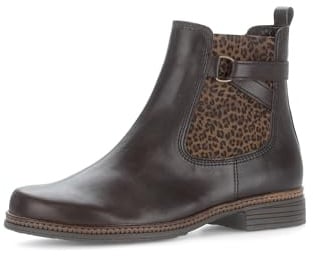 Gabor Damen Chelsea Boots, Frauen Stiefeletten,Best Fitting,Kurzstiefel,uebergangsschuhe,uebergangsstiefel,flach,Moro (EL. Leo),38 EU / 5 UK