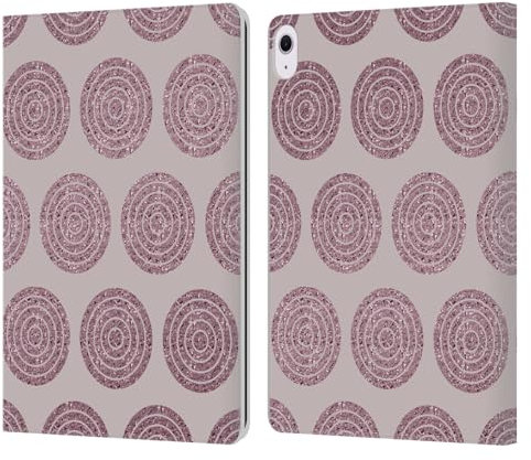 Head Case Designs Officially Licensed LebensArt Circle Wallpaper Various Rose Gold Leather Wallet Case Compatible With Apple iPad Air 13 2024/2025