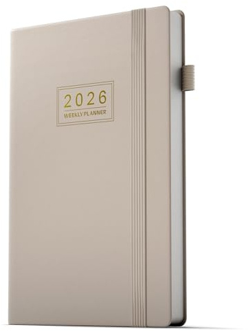 TDOLISSTE - Kalender 2026 Wochenplaner A5 Terminplaner für Lehrer, Schüler, Büro, Mehrsprachiges 1 Woche 2 Seiten, Januar 2026 - Dezember 2026 (Grau)