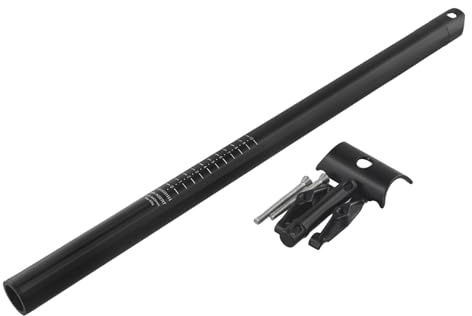 CashMuch Sattelstütze aus Aluminiumlegierung, 33,9 x 600 mm, für Brompton- und Dahon-Klappräder, Silber/Grau/Schwarz