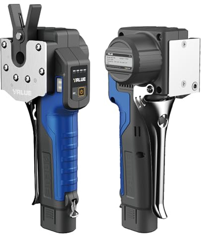 Kit de herramienta inalámbrica para abocardar tubos de cobre de 1/4 a 3/4, abocardador excéntrico de 45° con luz LED, carga súper rápida de 50 W, para AC y refrigeración