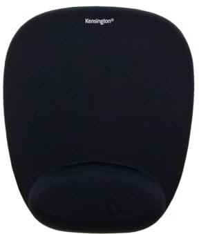 Kensington Mauspad mit Handgelenkauflage aus Schaumstoff (Farbe: Schwarz)