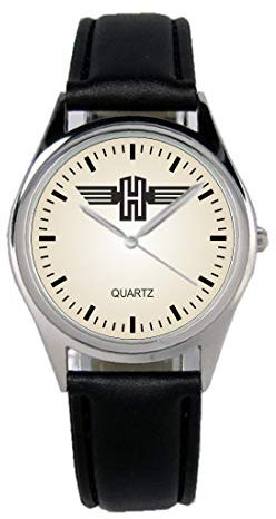 KIESENBERG Armbanduhr Hanomag Traktor Fahrer Geschenk Artikel Idee Fan Damen Herren Unisex Analog Quartz Lederarmband Uhr 36mm Durchmesser B-1134