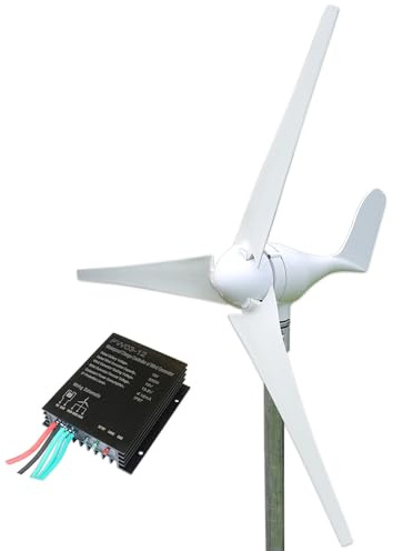 LOWENERGIE 100W 12V Wind Turbine Generator Kit – Off-Grid Power System with Charge Controller for Boats, Caravans, Remote Cabins and UK Renewable Energy