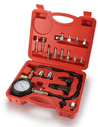 Dromedary 20tlg Benzin Zylinder Meßgerät Tester Kompressionstester Kompressionsprüfer PKW LKW Pumpen Druck Prüfvorrichtung Werkzeuge