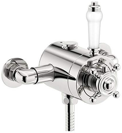 Edwardian Traditional Dual Control Thermostatic Exposed Shower Mixer Valve