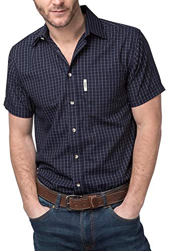 Rydale Mens Short Sleeved Shirt Whitby Navy