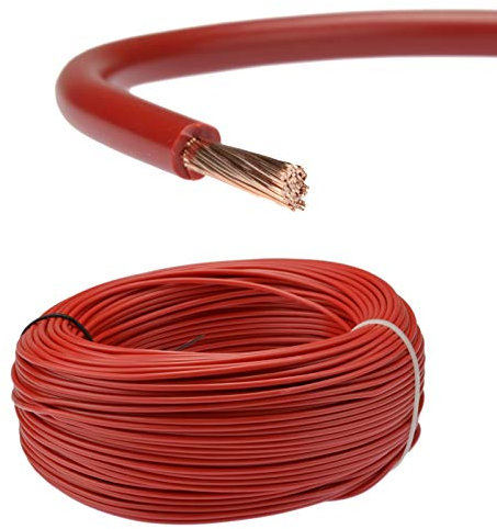 BMF DIRECT TRI RATED 12V 240V RED/BLACK PANEL & POWER SWITCH AUTO CABLE WIRE AUTOMOTIVE Red 4.0mm² (41 Amp), 5 Metres