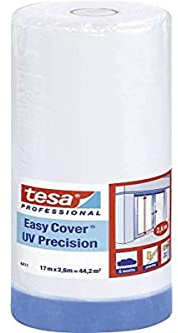 Tesa 04411-00000-00 04411-0000-00 Klebeband für Außenbereiche, Easy Cover UV Precision Serie 4411-17 m x 2600 mm